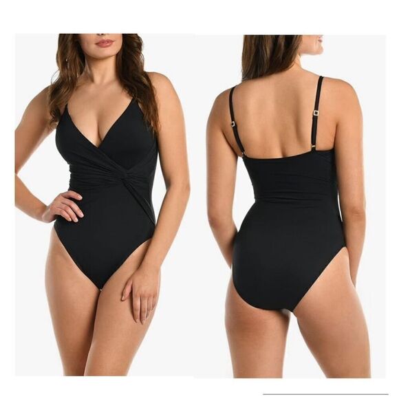 La Blanca Women's Standard Island Goddess Asymmetrical One Piece Swimsuit - Picture 1 of 5